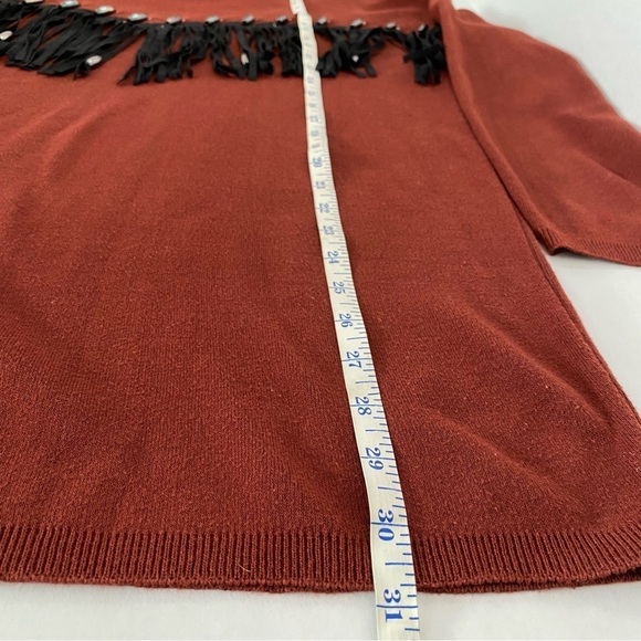 AfterShock Vintage Rust Fringe Sweater Size XL - Picture 11 of 13